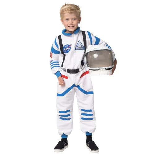 Spooktacular Creations Halloween Kind Unisex weiß Astronaut Kostüm, NASA Pilot Jumpsuit mit Helm von Spooktacular Creations