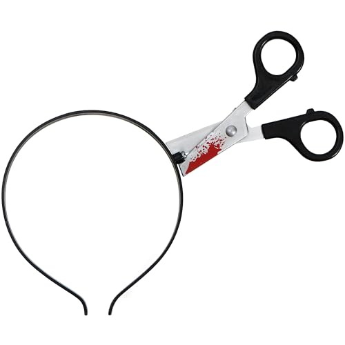 Spooktacular Creations Halloween-Stirnband mit gruseliger Schere neuartige Kopfbedeckung mit blutigem Messer Kostümzubehör lustige Kopfbedeckung durch den Kopf Halloween-Party Verkleiden Spooktacular Creations Halloween-Stirnband mit gruseliger Schere neuartige Kopfbedeckung mit blutigem Messer Kostümzubehör lustige Kopfbedeckung durch den Kopf Halloween-Party Verkleiden von Spooktacular Creations