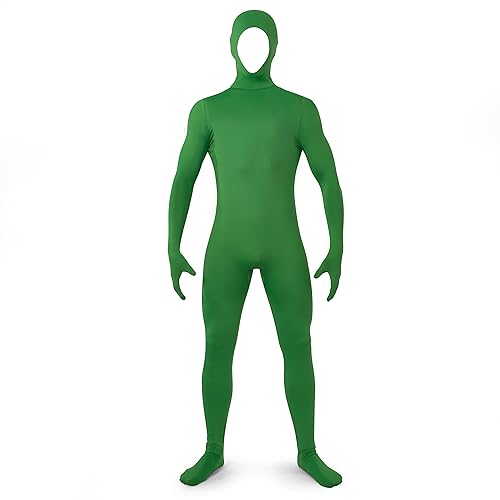 Spooktacular Creations Herrengrün Open Face Bodysuit Jumpsuit ， Zentai Kostüm BodySuit für Erwachsene und Jugendliche Halloween Party Cosplay-L von Spooktacular Creations