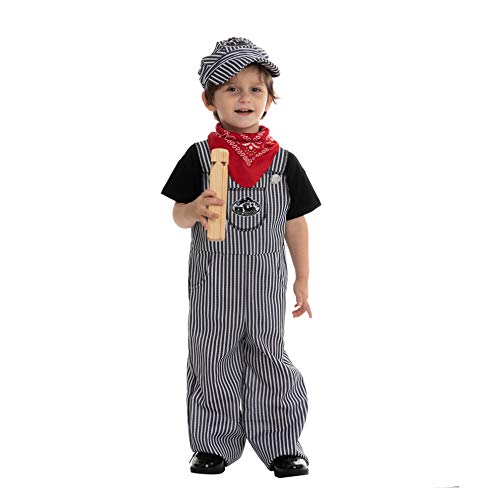 Spooktacular Creations Kids Training Engineer Kostüm, Unisex Railroad Training Engineer Kostüm für Kinder Jungen Halloween Dress Up, Rollenspiel (klein (5-7 Jahre)) von Spooktacular Creations