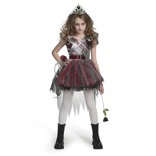 Spooktacular Creations Kindermädchen Dunkle Prom Queen Kostüm, Goth Prom Queen Kostüm für Kinder, Mädchen, Halloween-L von Spooktacular Creations