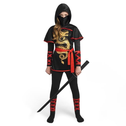 Spooktacular Creations Kindermädchen Ultimate Dragon Ninja Kostüm-L Spooktacular Creations Kindermädchen Ultimate Dragon Ninja Kostüm-L von Spooktacular Creations