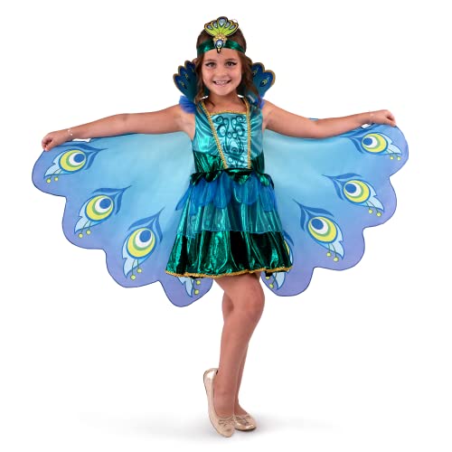 Spooktacular Creations Peacock Dress with Feather Wings and Headband for Girls Halloween Costume and Animal Costumes for Kids (Small (5 – 7 yrs)) von Spooktacular Creations