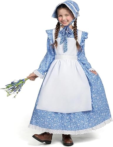 Spooktacular Creations Pioniermädchenkostüm, Kolonialkleidkostüm für Mädchen zu Halloween-Mottopartys und Rollenspielen-S Spooktacular Creations Pioniermädchenkostüm, Kolonialkleidkostüm für Mädchen zu Halloween-Mottopartys und Rollenspielen-S von Spooktacular Creations