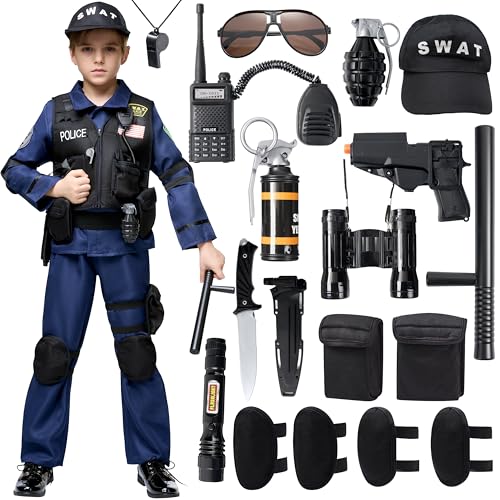 Spooktacular Creations Police SWAT Costume for Kids Halloween Cosplay, S.W.A.T. Police Officer (Medium (8-10 yrs)) von Spooktacular Creations