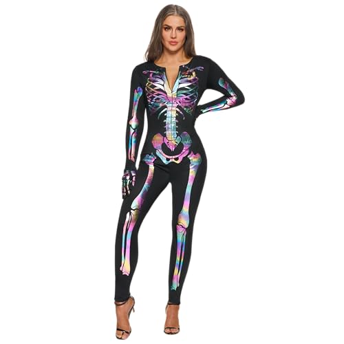 Spooktacular Creations Regenbogen Skelett Kostüm für Erwachsene und Damen für Halloween, Verkleidung, Party, Rollenspiel, Cosplay Spooktacular Creations Regenbogen Skelett Kostüm für Erwachsene und Damen für Halloween, Verkleidung, Party, Rollenspiel, Cosplay von Spooktacular Creations
