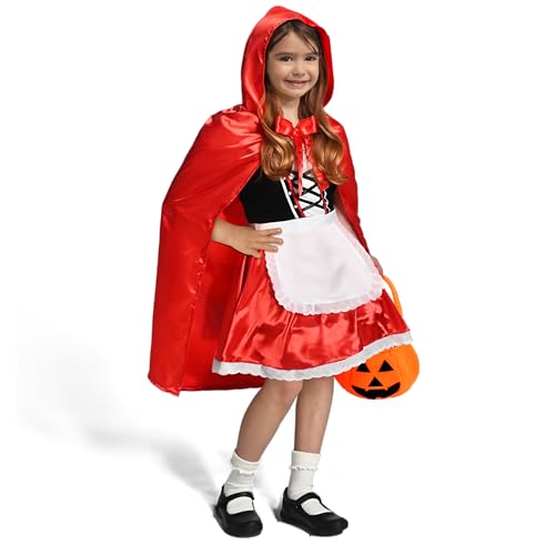 Spooktacular Creations Rotkäppchen Kostüm, Mädchen Halloween Kostüm für Rollenspiele, Pretend Play Party und Halloween Dress Up-L von Spooktacular Creations