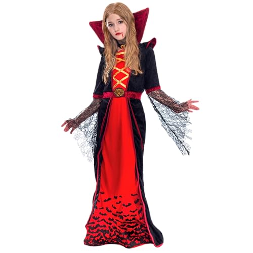 Spooktacular Creations Royal Vampir Kostüm für Mädchen Deluxe Set Halloween gotisch Viktorianische Vampirin Queen Dress Up Party L (10–12 Jahre) von Spooktacular Creations