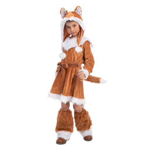 Spooktacular Creations Sweet Girls Fox Costume Set for Halloween Dress Up Party, Role-Playing, Carnival Cosplay, Jungle-Themed Party (Large (10-12 yrs)) von Spooktacular Creations