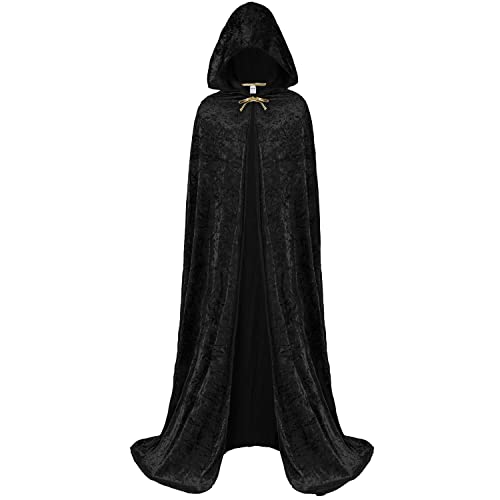 Spooktacular Creations Umhang mit Kapuze Samt Mantel Halloween Damen Vampir Hexe Cape Kostüm von Spooktacular Creations