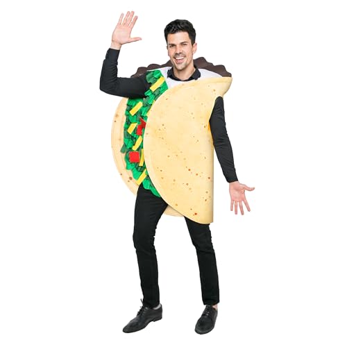 Spooktacular Creations Unisex Bananen Kostüm Erwachsene Attraktiv Deluxe Set für Halloween Karnevalskostüme Dress Up Party Verkleidung und Rollenspiel Cosplay (Taco, Einheitsgröße) von Spooktacular Creations