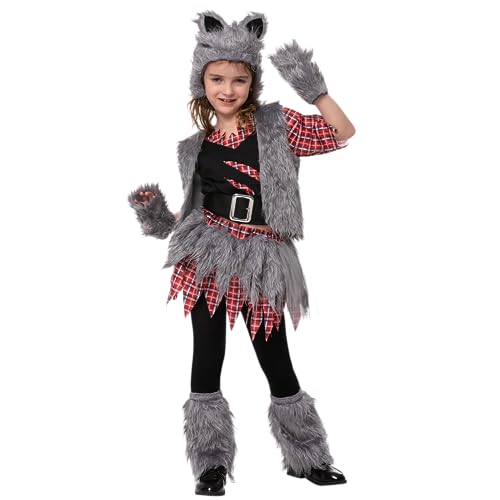 Spooktacular Creations Wild Werewolf Kostüm Kinder in Vest Style für Mädchen in Halloween Partys, Cosplay von Spooktacular Creations