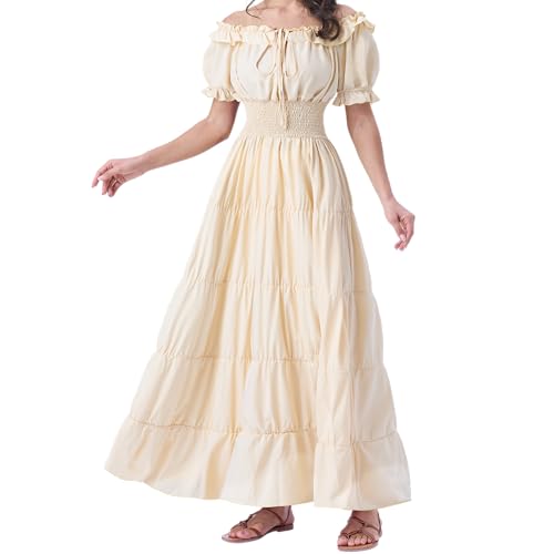 Spooktacular Creations Women Beige Renaissance Dress Costume von Spooktacular Creations