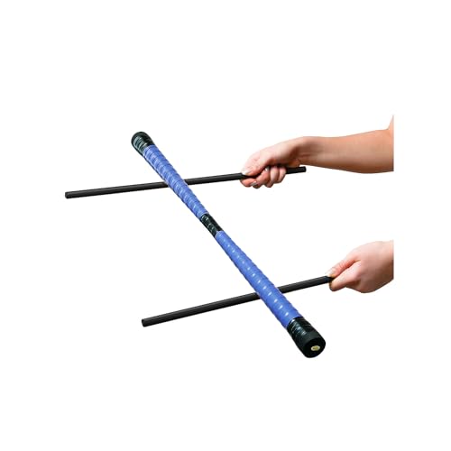 Sport-Thieme Devil-Stick-Set | Robuster Einsteiger-Devilstick inkl. 2 gummierter Handstäbe | Stabiler Holzkern, Deko-Textilband, Kunstoffkappen | Länge 60 cm | 280 g | Markenqualität von Sport-Thieme