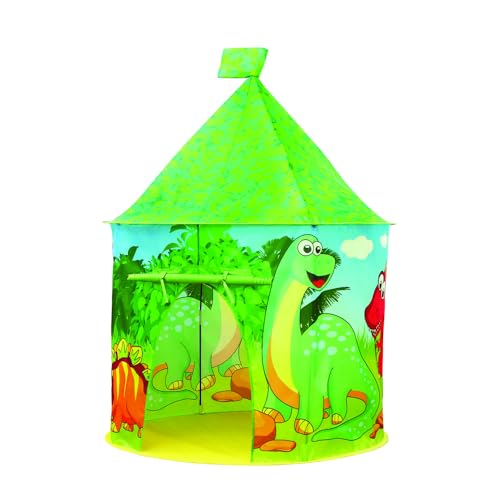 Happy Sun Dinosaurier Vorhang Kinderzelt Spielzelt Mädchen Spielzelt Größe 105 x 105 x 125 cm Faltzelt Minimaler Platz im Kinderzimmer Mädchen oder Jungen Grün Dinosaurier von Sport1