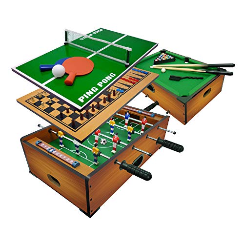 Sport1 706200411 6 In 1 Tischfußball Billard, braun von Sport1