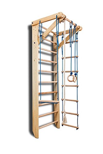 Turnwand Gym Klettergerüst Sport-2-220 Sportgerät, Kletterwand, Holz, Turnwand, Sprossenwand, EU-Warenlager, Zertifikat! von SportBaby