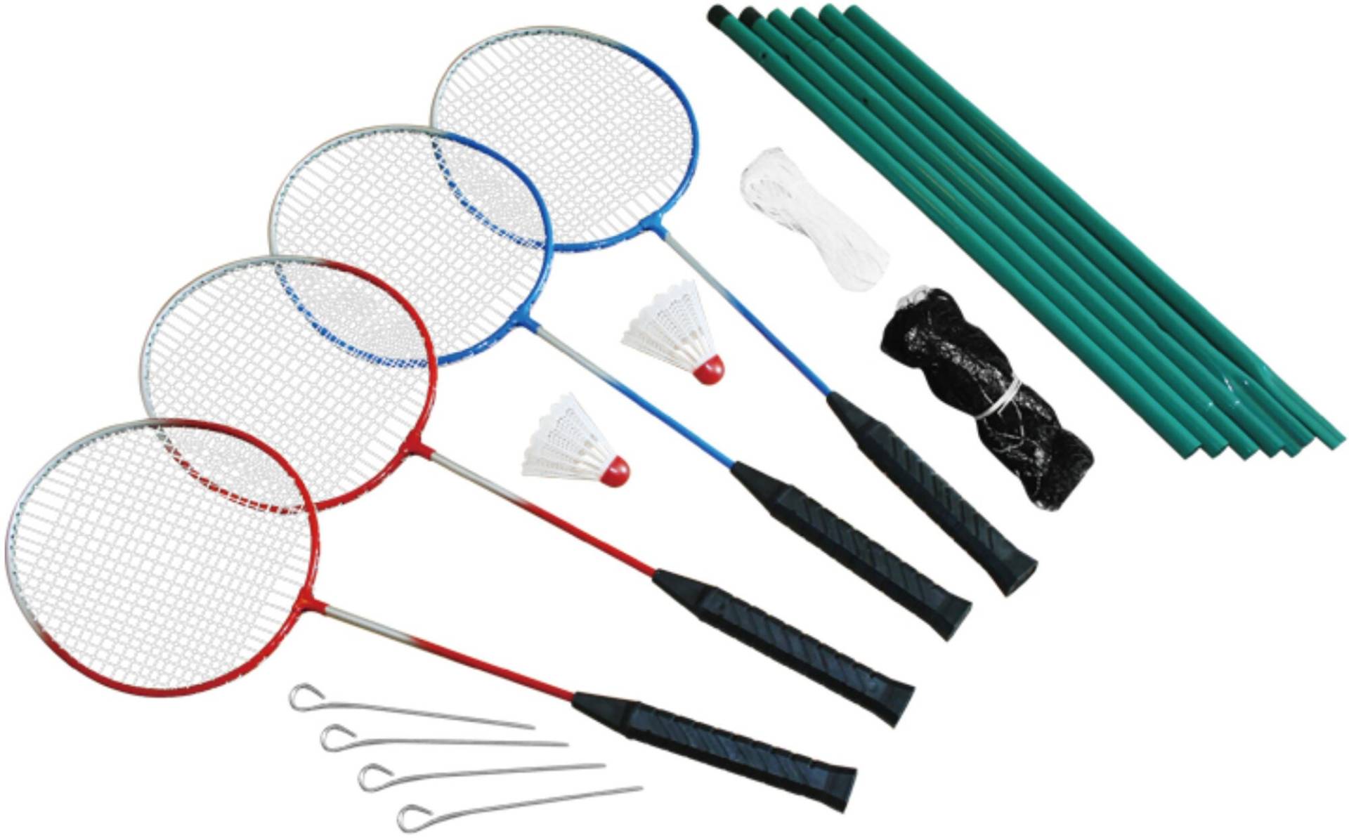 Spring Summer Badmintonset für 4 Spieler inkl. Netz von Spring Summer