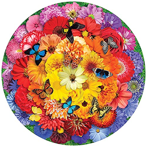 Springbok 500 Piece Round Jigsaw Puzzle Colorful Bloom von Springbok