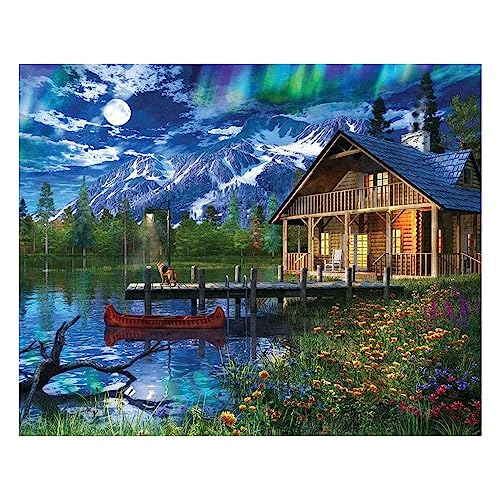 Springbok's 1000 Piece Jigsaw Puzzle Moon Cabin Retreat von Springbok