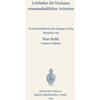 Leitfaden für Verfasser wissenschaftlicher Arbeiten von Springer Berlin