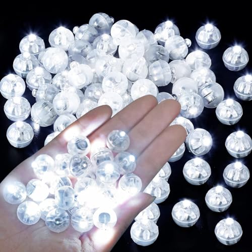 100 Stück LED Ballons Lichter, Mini LED Lichter Luftballons, Led Luftballoon Party Kaltes Weiß Licht, Runde Ballon Licht, Leuchtende Luftballons für Geburtstag Hochzeit Weihnachten Karneval Neujahr 100 Stück LED Ballons Lichter, Mini LED Lichter Luftballons, Led Luftballoon Party Kaltes Weiß Licht, Runde Ballon Licht, Leuchtende Luftballons für Geburtstag Hochzeit Weihnachten Karneval Neujahr von Sprinlot