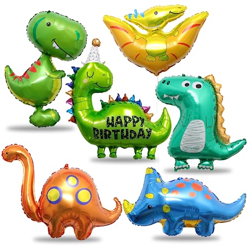 6 Stück Dinosaurier Folienballon, Dino Helium Ballon, XXL Kinder Dino Ballon, Triceratops Dinosaurier Folien Luftballons, Dschungel Party Dekoration Riesenballon für Jurassic Feier Jungen Geburtstag 6 Stück Dinosaurier Folienballon, Dino Helium Ballon, XXL Kinder Dino Ballon, Triceratops Dinosaurier Folien Luftballons, Dschungel Party Dekoration Riesenballon für Jurassic Feier Jungen Geburtstag von Sprinlot