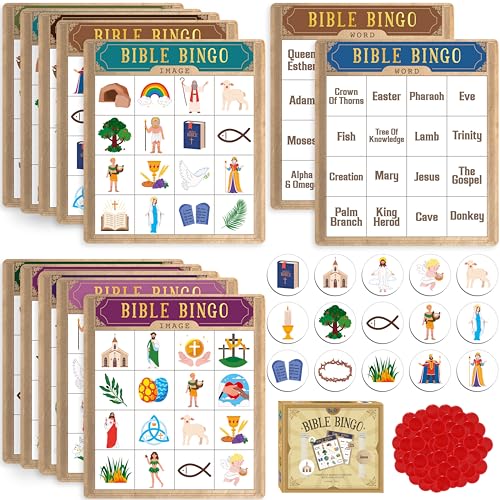 Bibel-Bingo-Spiel, Mehrspieler-Bingo-Spiel für Christen, Bibelschulkinder, Christen in der Sonntagsschule und Kirchen von SpriteGru