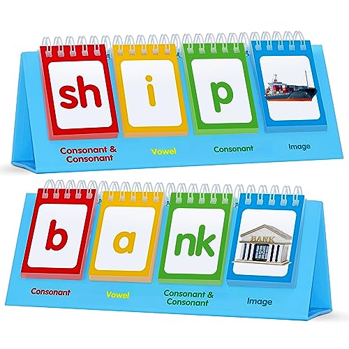 CVCC & CCVC Flip-Charts, 40 Wörter-Builder-Phonic-Spiele Freistehende Flip-Chart-Manipulative-Rechtschreibspielzeug, pädagogisches Lernwerkzeug für Schüler, Lehrer und Schulbedarf CVCC & CCVC Flip-Charts, 40 Wörter-Builder-Phonic-Spiele Freistehende Flip-Chart-Manipulative-Rechtschreibspielzeug, pädagogisches Lernwerkzeug für Schüler, Lehrer und Schulbedarf von SpriteGru