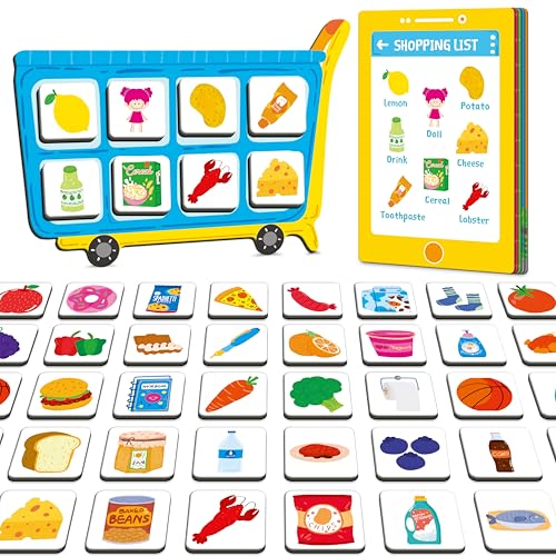 Magnetisches Einkaufslistens-Spiel, lustiges Lebensmittel-Memory-Spiel, Rennen zum Sammeln der Artikel – Lernspielzeug für Jungen & Mädchen Magnetisches Einkaufslistens-Spiel, lustiges Lebensmittel-Memory-Spiel, Rennen zum Sammeln der Artikel – Lernspielzeug für Jungen & Mädchen von SpriteGru