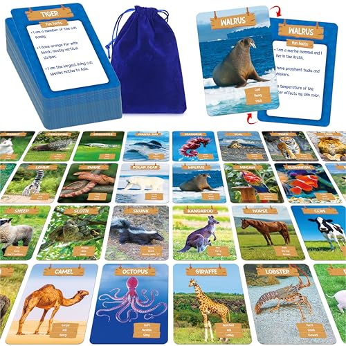 Outdoor-Schnitzeljagd-Kartenspiel, 50 Tierwelt-Flashkarten, Jumbo-Größe, Einführungskarten für Tiere, Bildungs-Spielzeug für Aktivitäten in der Natur, Outdoor-Spiele für Kinder und Familien Outdoor-Schnitzeljagd-Kartenspiel, 50 Tierwelt-Flashkarten, Jumbo-Größe, Einführungskarten für Tiere, Bildungs-Spielzeug für Aktivitäten in der Natur, Outdoor-Spiele für Kinder und Familien von SpriteGru