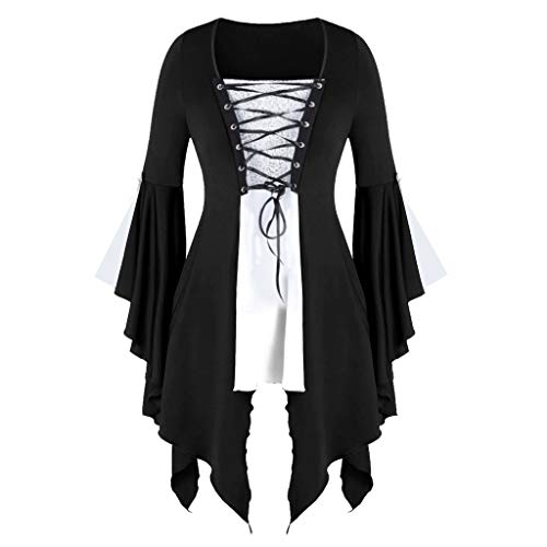 Spritumn-Home Halloween-Kleid, Gothic-Kleid, Halloween-Kleider für Damen, Hexenkleid, Cosplay-Kleid, schwarzes Cocktailkleid, Kostüme, Party, Halloween von Spritumn-Home