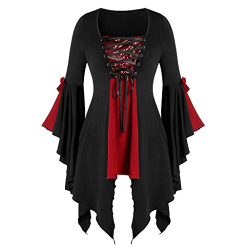 Spritumn-Home Halloween-Kleid, Gothic-Kleid, Halloween-Kleider für Damen, Hexenkleid, Cosplay-Kleid, schwarzes Cocktailkleid, Kostüme, Party, Halloween von Spritumn-Home