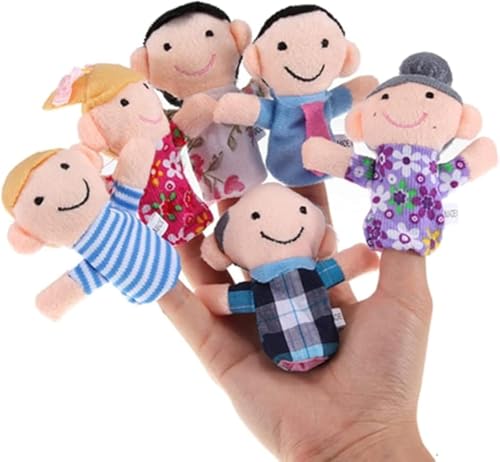 6 Stück Fingerpuppen Set, Tuch Samt Puppen, 6 Personen Familienmitglieder Fingerpuppen Spielzeug Set, Party Gefälligkeiten für Baby Jungen Mädchen Geburtstagsgeschenke Weihnachtsstrumpf Stuffers Story 6 Stück Fingerpuppen Set, Tuch Samt Puppen, 6 Personen Familienmitglieder Fingerpuppen Spielzeug Set, Party Gefälligkeiten für Baby Jungen Mädchen Geburtstagsgeschenke Weihnachtsstrumpf Stuffers Story von SquarezhenBo