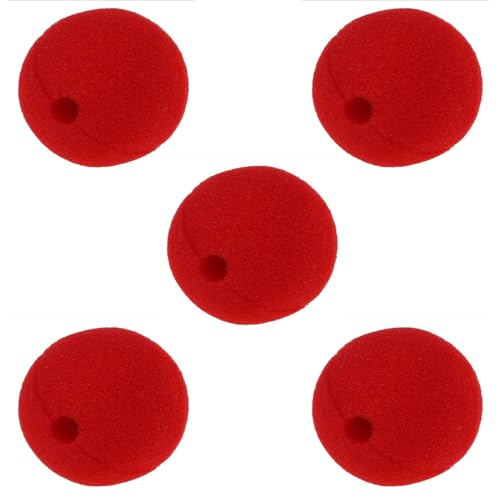 SquarezhenBo 5 x roter Clown-Ball, magische Nase, Schaumstoff, Kostüm, Kostüm, Kostüm, Partyzubehör für Halloween, Maskerade, 1 Stück, kreative und exquisite Verarbeitung, Verkleidung von SquarezhenBo