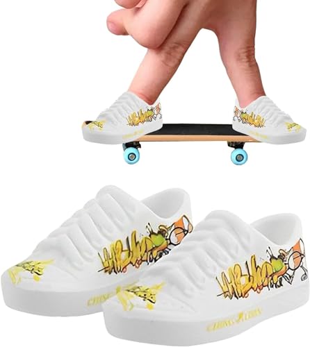 SquarezhenBo Mini-Fingerschuhe, Mini-Fingerschuhe, Finger-Knieschützer, Griffbrett, Skateboard-Schuhe, Mini-Schlüsselanhänger, Schuhe, Finger-Sneaker, Breakdance Mini-Fingerspielzeug, Puppenschuhe, von SquarezhenBo