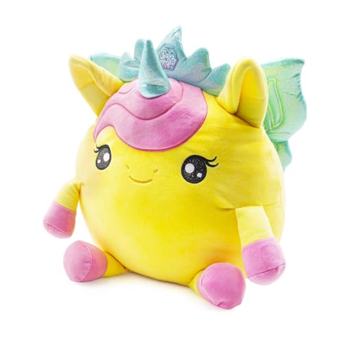 SQUISHPETS Big Galupy Rainbow Unicorn Freya - Einhorn Plüschtier 30cm zum Kuscheln und Spielen von SquishPets