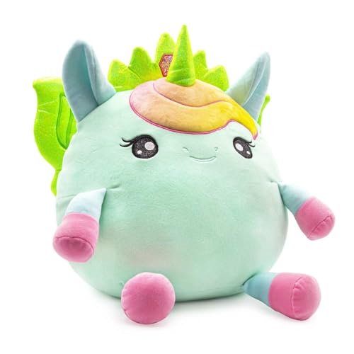 SQUISHPETS Big Galupy Rainbow Unicorn Kyly - Einhorn Plüschtier 30cm zum Kuscheln und Spielen von SquishPets