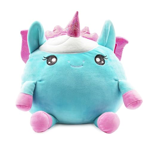 SQUISHPETS Big Galupy Rainbow Unicorn Lucy - Einhorn Plüschtier 30cm zum Kuscheln und Spielen von SquishPets