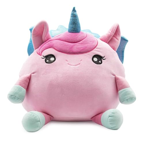 SQUISHPETS Big Galupy Rainbow Unicorn Ruby - Einhorn Plüschtier 30cm zum Kuscheln und Spielen von SquishPets