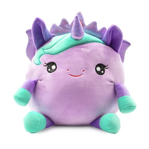 SQUISHPETS Big Galupy Rainbow Unicorn Sally - Einhorn Plüschtier 30cm zum Kuscheln und Spielen von SquishPets