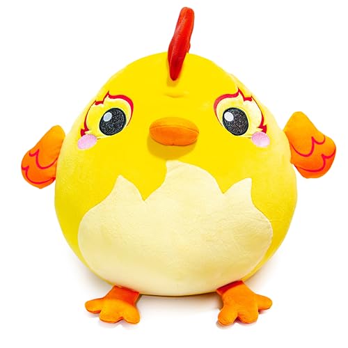 SquishPets - Kuscheltier Big Flammy, Plüschhenne Plüschtier 30 cm zum Kuscheln und Spielen von SquishPets