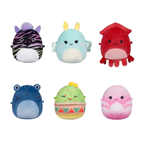 Micromallows SQMM0071-6er-Pack, superweiche Mini-Squishmallows, 6.5 cm Plüschfiguren von Squishmallows