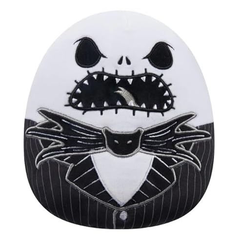 Original 25,4 cm Angry Jack Skellington - Nightmare Before Christmas - Offizieller Jazwares Halloween Plüsch - Sammlerstück Soft & Squishy Stofftiere Spielzeug - Geschenk für Kinder, Mädchen & Jungen von Squishmallows