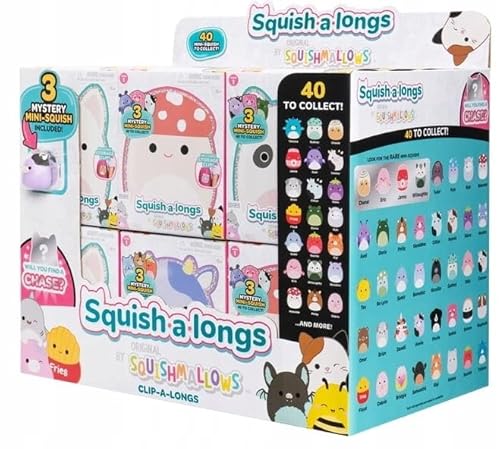 Squish a longs Squishmallows 3er Pack mini Squish + Schlüsselanhänger 1St Jazwares von Squishmallows