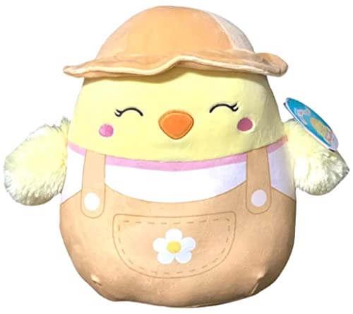 Squishmallow 30,5 cm Aimee The Chick mit Overalls und Hut 2022 Ostern Stofftier von Squishmallows