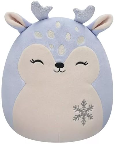 Squishmallows Squishmallow 8" Farryn Purple Fawn with Snowflake Little Plush, Violett von Squishmallows