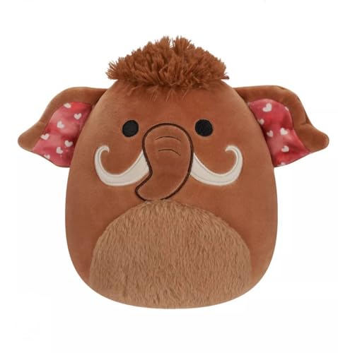 Squishmallow 8" Chienda The Brown Wooly Mammoth with Heart Ears Valentine's Day Plush- Officially Licensed Kellytoy - Collectible Soft & Squishy Toy - Gift for All Ages, Kids,Girls & Boys -8 Inch von Squishmallows