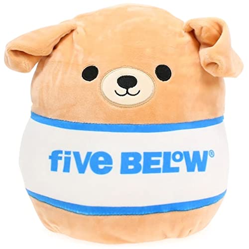 Squishmallow Kellytoy Plush Pets Squad Dogs Cats Bunnies Squishy Soft Plush Toy Animals (Tan/White/Blue, Spencer Dog, 8 Inch) von Squishmallows