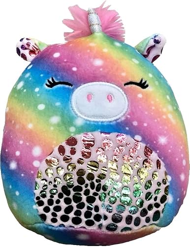 Squishmallow Official Kellytoy Brina The Bigfoot Squishy Soft Plush Toy Animal (Prim The Rainbow Unicorn, 5 Inch) von Squishmallows